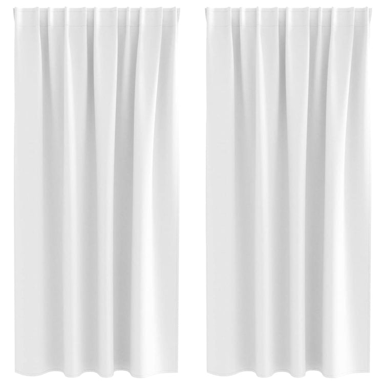 Vidaxl zwart-out gordijnen met ringen 2 pcs helder wit 175 x 140 cm