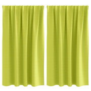 Vidaxl zwart-out gordijnen met ringen 2 st groen 140 x 140 cm - afbeelding 2