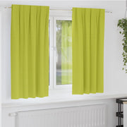 Vidaxl zwart-out gordijnen met ringen 2 st groen 175 x 140 cm - afbeelding 1
