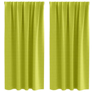 Vidaxl zwart-out gordijnen met ringen 2 st groen 175 x 140 cm - afbeelding 2