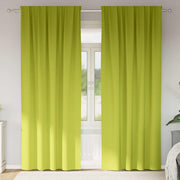 Vidaxl zwart-out gordijnen met ringen 2 st groen 260 x 140 cm - afbeelding 1