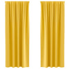 Vidaxl zwart-out gordijnen met ringen 2 pcs mosterdgeel 225 x 140 cm