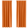 Vidaxl zwart-out gordijnen met ringen 2 pcs feloranje 245 x 140 cm