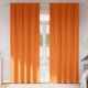 Vidaxl zwart-out gordijnen met ringen 2 st feloranje 260 x 140 cm