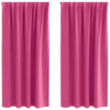 Vidaxl zwart-out gordijnen met ringen 2 pcs felroze 175 x 140 cm