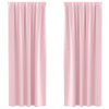 Vidaxl zwart-out gordijnen met ringen 2 pcs babyroze 260 x 140 cm