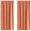 Vidaxl zwart-out gordijnen met ringen 2 pcs terracotta 175 x 140 cm