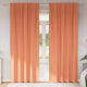 Vidaxl zwart-out gordijnen met ringen 2 st terracotta 260 x 140 cm