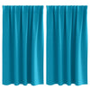 Vidaxl zwart-out gordijnen met ringen 2 pcs turquoise 140 x 140 cm