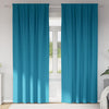 Vidaxl zwart-out gordijnen met ringen 2 pcs turquoise 260 x 140 cm