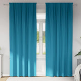Vidaxl zwart-out gordijnen met ringen 2 st turquoise 260 x 140 cm - afbeelding 1