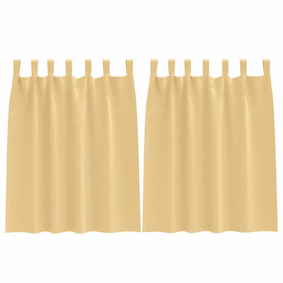 Vidaxl zwart-out gordijnen met ringen 2 st beige 140 x 140 cm