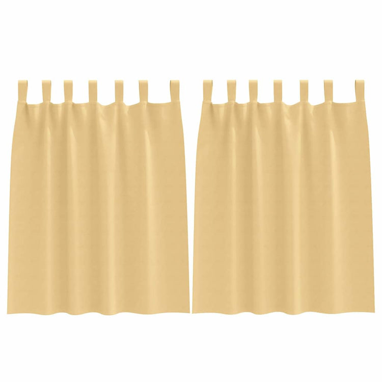 Vidaxl zwart-out gordijnen met ringen 2 st beige 140 x 140 cm
