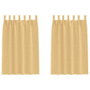 Vidaxl zwart-out gordijnen met ringen 2 pcs beige 175 x 140 cm