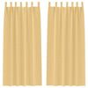 Vidaxl zwart-out gordijnen met ringen 2 pcs beige 245 x 140 cm
