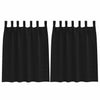 Vidaxl zwart-out gordijnen met ringen 2 pcs zwart 140 x 140 cm