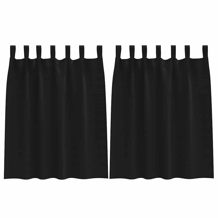 Vidaxl zwart-out gordijnen met ringen 2 pcs zwart 140 x 140 cm
