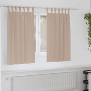 Vidaxl zwart-out gordijnen met ringen 2 st taupe 140 x 140 cm - afbeelding 1