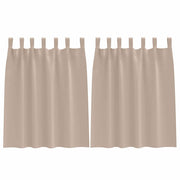 Vidaxl zwart-out gordijnen met ringen 2 st taupe 140 x 140 cm - afbeelding 2