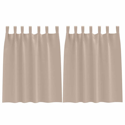 Vidaxl zwart-out gordijnen met ringen 2 st taupe 140 x 140 cm