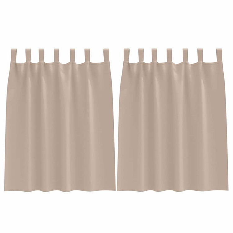 Vidaxl zwart-out gordijnen met ringen 2 st taupe 140 x 140 cm