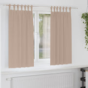 Vidaxl zwart-out gordijnen met ringen 2 st taupe 175 x 140 cm - afbeelding 1