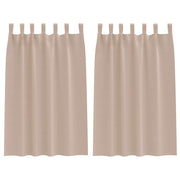Vidaxl zwart-out gordijnen met ringen 2 st taupe 175 x 140 cm - afbeelding 2