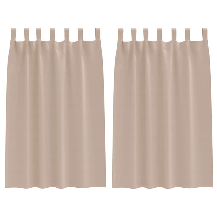 Vidaxl zwart-out gordijnen met ringen 2 st taupe 175 x 140 cm