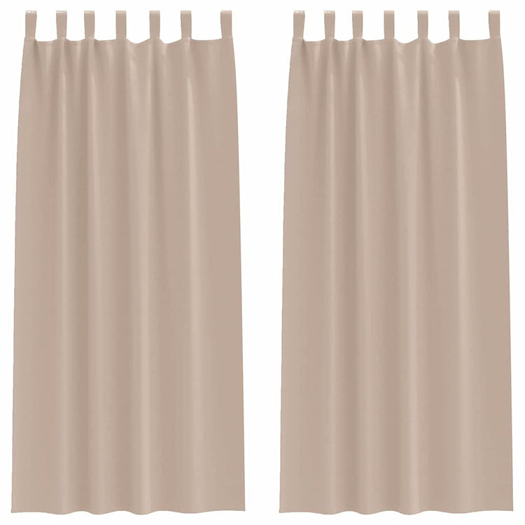 Vidaxl zwart-out gordijnen met ringen 2 st taupe 260 x 140 cm