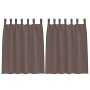 Vidaxl zwart-out gordijnen met ringen 2 st donkerbruin 140 x 140 cm - afbeelding 2