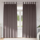 Vidaxl zwart-out gordijnen met ringen 2 st donkerbruin 225 x 140 cm