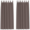 Vidaxl zwart-out gordijnen met ringen 2 pcs donkerbruin 225 x 140 cm