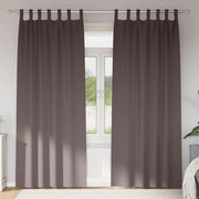 Vidaxl zwart-out gordijnen met ringen 2 st donkerbruin 260 x 140 cm - afbeelding 1