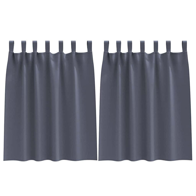 Vidaxl zwart-out gordijnen met ringen 2 pcs antraciet 140 x 140 cm