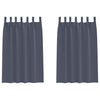 Vidaxl zwart-out gordijnen met ringen 2 pcs antraciet 175 x 140 cm