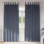 Vidaxl zwart-out gordijnen met ringen 2 st antraciet 245 x 140 cm - afbeelding 1