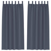 Vidaxl zwart-out gordijnen met ringen 2 pcs antraciet 245 x 140 cm
