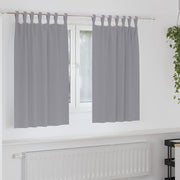 Vidaxl zwart-out gordijnen met ringen 2 st lichtgrijs 140 x 140 cm - afbeelding 1