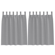 Vidaxl zwart-out gordijnen met ringen 2 st lichtgrijs 140 x 140 cm - afbeelding 2