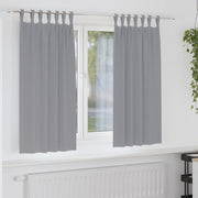 Vidaxl zwart-out gordijnen met ringen 2 st lichtgrijs 175 x 140 cm - afbeelding 1