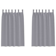 Vidaxl zwart-out gordijnen met ringen 2 st lichtgrijs 175 x 140 cm - afbeelding 2