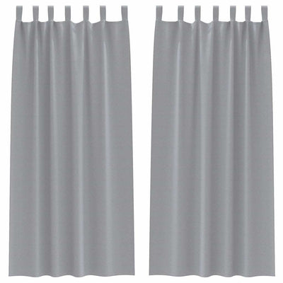 Vidaxl zwart-out gordijnen met ringen 2 st lichtgrijs 225 x 140 cm