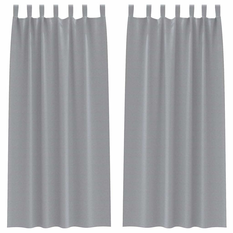 Vidaxl zwart-out gordijnen met ringen 2 st lichtgrijs 225 x 140 cm