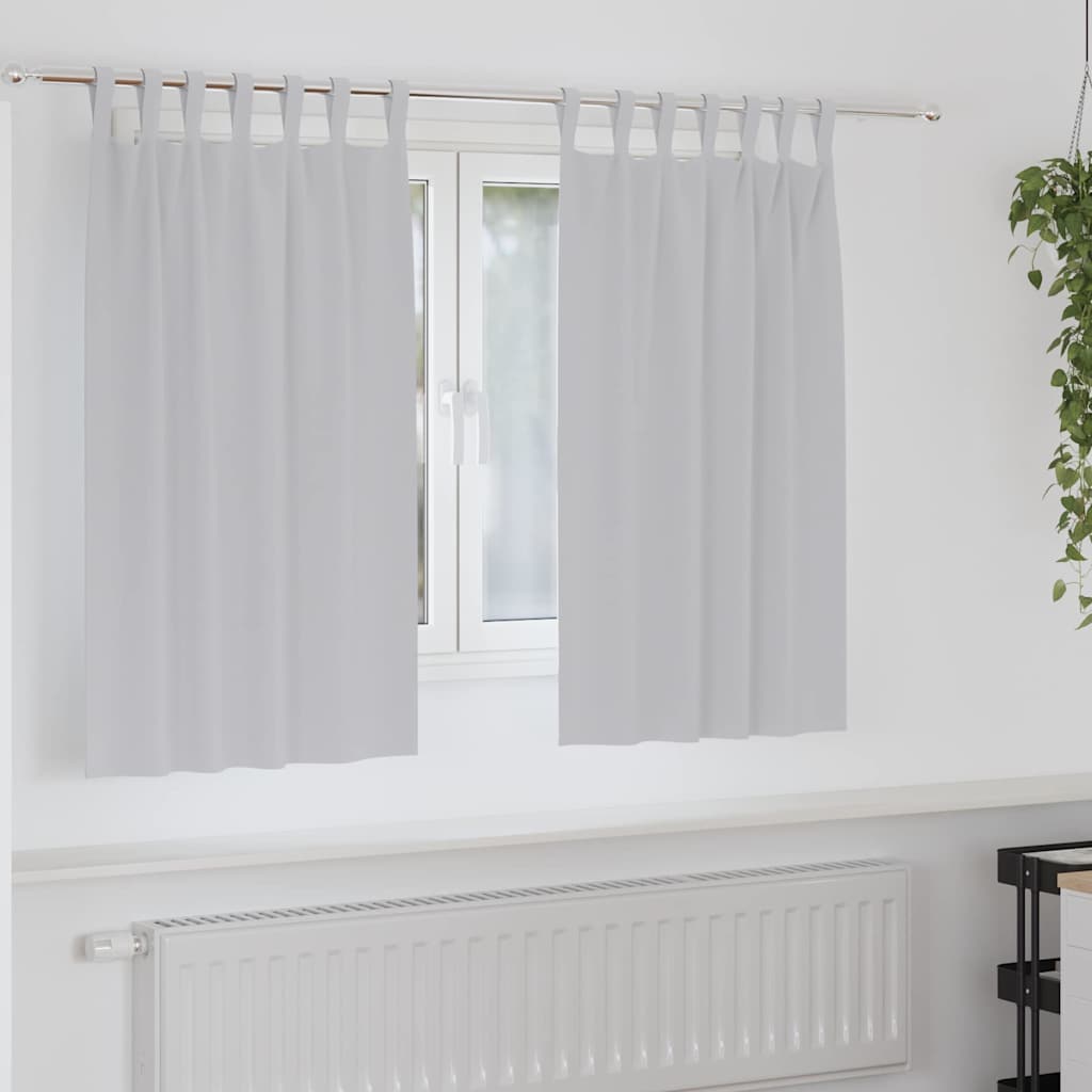 Vidaxl zwart-out gordijnen met ringen 2 st lichtgrijs 140 x 140 cm