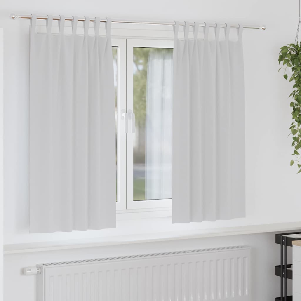 Vidaxl zwart-out gordijnen met ringen 2 st bleekgrijs 175 x 140 cm