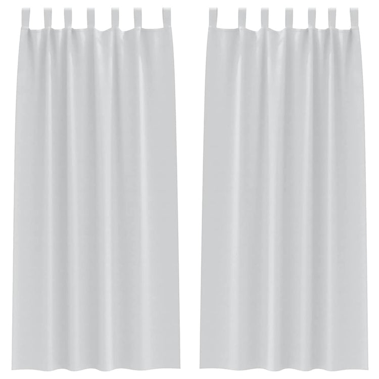 Vidaxl zwart-out gordijnen met ringen 2 st bleekgrijs 225 x 140 cm
