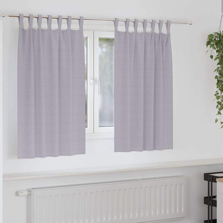 Vidaxl zwart-out gordijnen met ringen 2 st metaalgrijs 140 x 140 cm