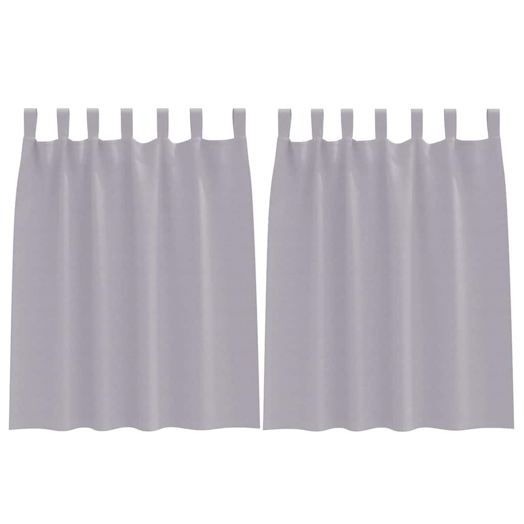 Vidaxl zwart-out gordijnen met ringen 2 pcs metaalgrijs 140 x 140 cm