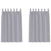 Vidaxl zwart-out gordijnen met ringen 2 pcs metaalgrijs 175 x 140 cm