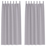 Vidaxl zwart-out gordijnen met ringen 2 st metaalgrijs 245 x 140 cm - afbeelding 2